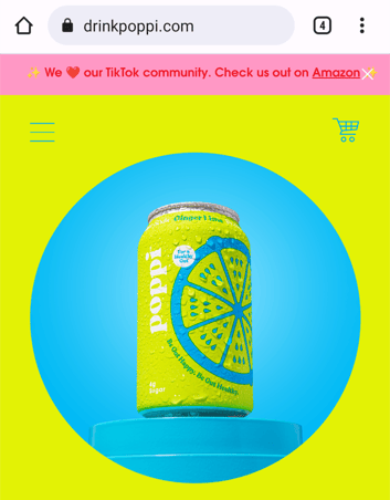 drinkpoppi homepage
