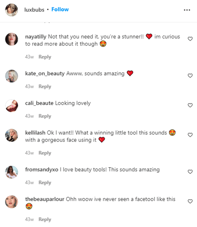 solawave positive instagram comments