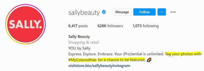 sally beauty instagram bio