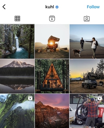 Kuhl Instagram grid