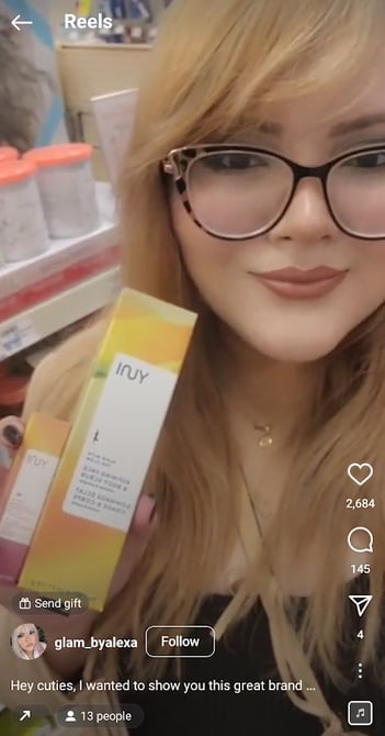 beauty retail influencer example