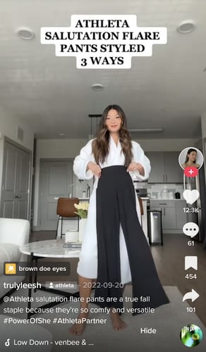 example of social media content creator on tiktok