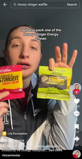 honey stinger tiktok spark ad example