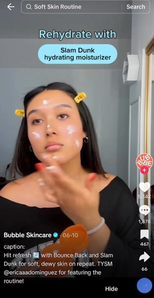 bubble tiktok influencer community example