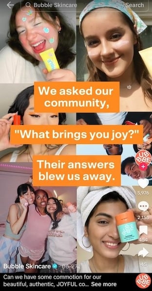 bubble influencer community example