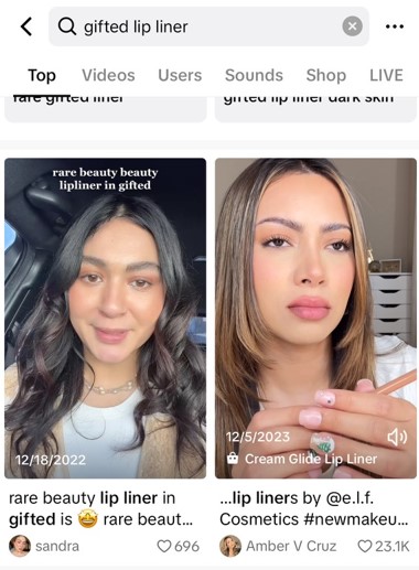 examples of gifted posts on tiktok