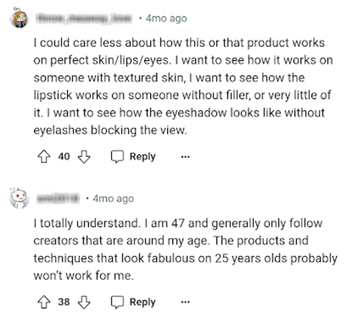 tiktok comments about the product