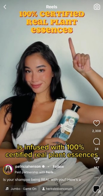 Instagram partnership ad example