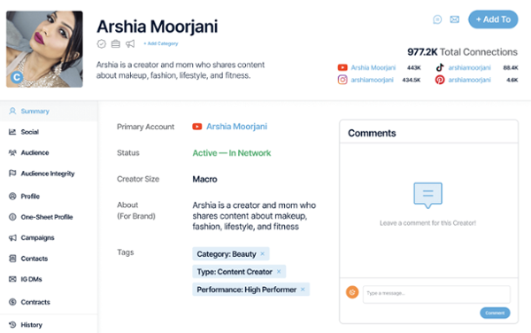 creator iq creator dashboard