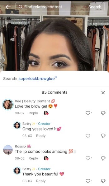 influencer gifting example from TikTok