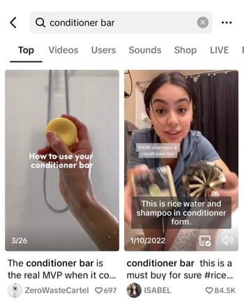 tiktok social seo example