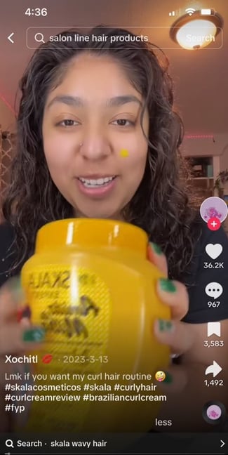 social seo example on tiktok