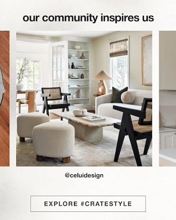 UGC image gallery example from crate and barrel