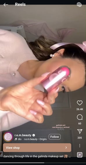 rem beauty instagram reels ad