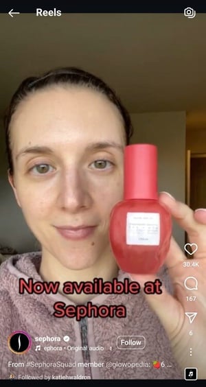 sephora  instagram reels example