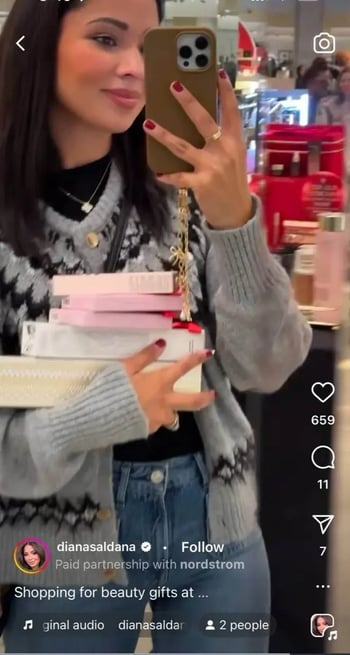 IG post with partnership ad