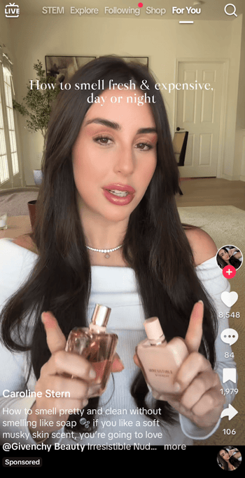 Spark Ads TikTok example 