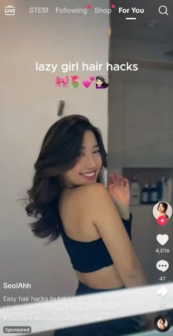 tiktok spark ad example