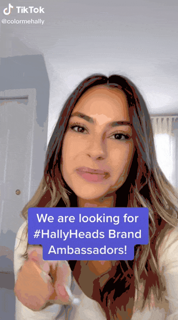 hally brand ambassador recruit tiktok