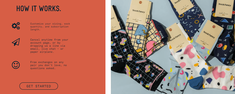 sock fancy subscription example