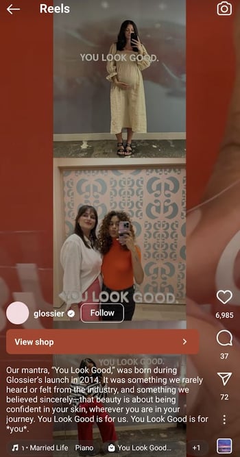 glossier in-store experience example