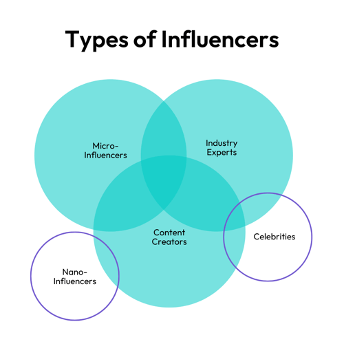 types of influencers graphic
