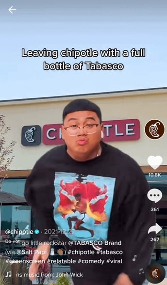 chipotle - best brands on tiktok