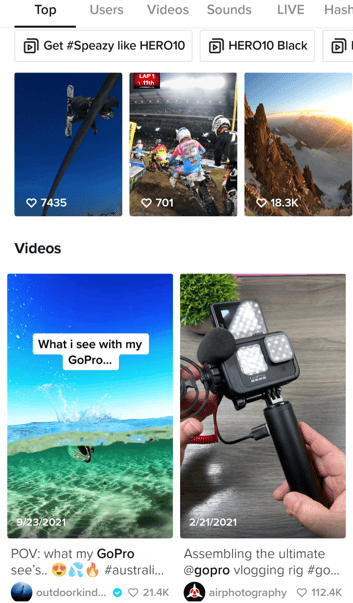 gopro's top tiktok videos