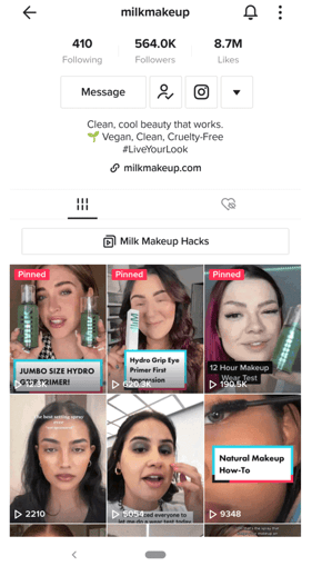 milk makeup tiktok profile - Best brands on tiktok