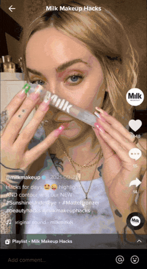 milk makeup tiktok video gif