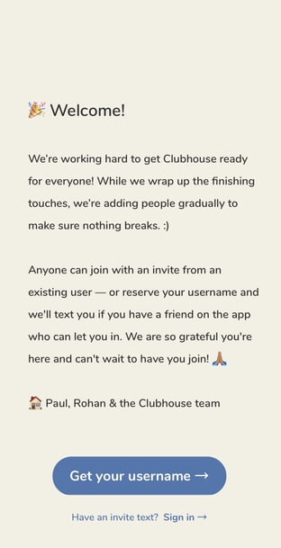 Clubhouse social app