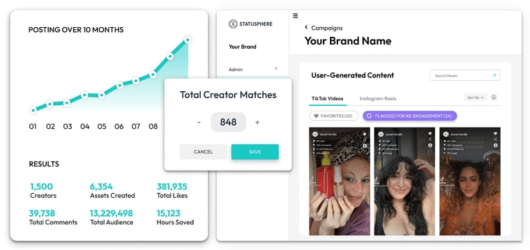 statusphere influencer platform dashboard
