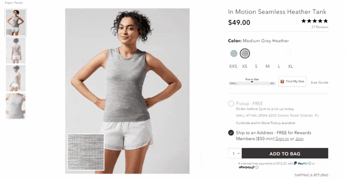 athleta hover image example