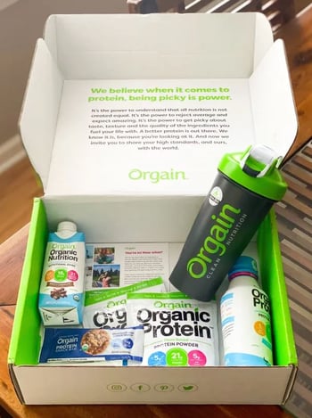 orgain product sample box