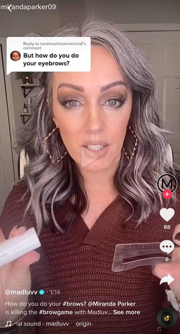 mad luv beauty brow stamp user generated content tiktok