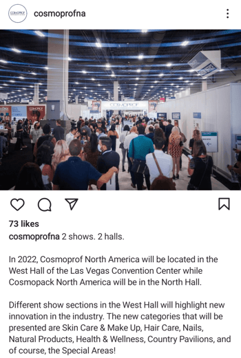 Cosmoprof North America instagram photo