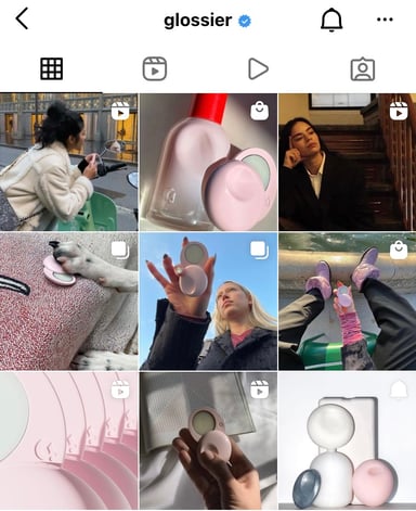 glossier instagram feed