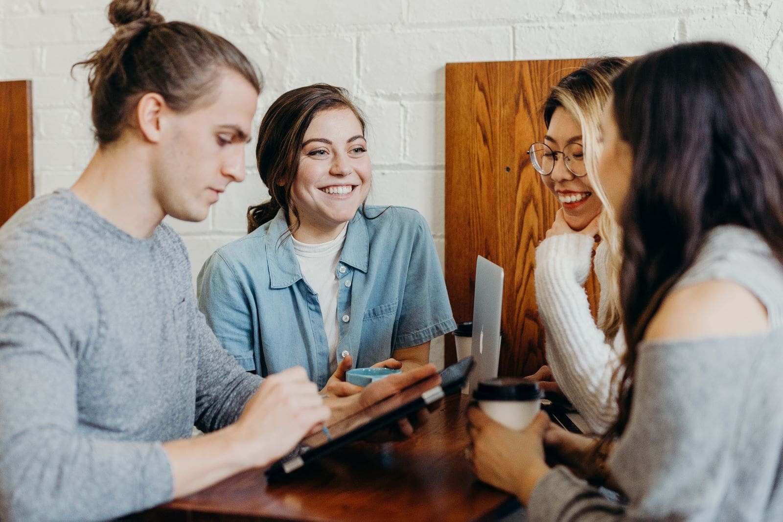 group of people chatting