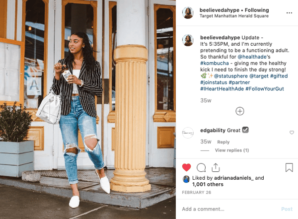 retail support using influencers