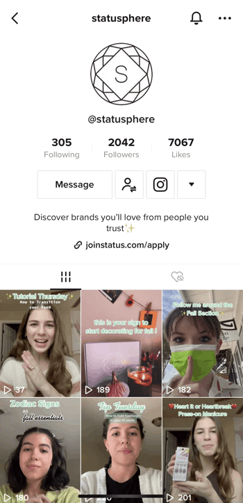 tiktok profile