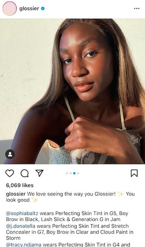 glossier influencer marketing campaign example