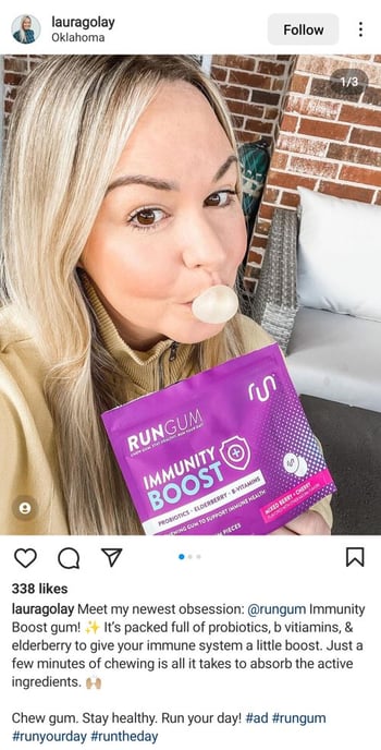 rungum sponsored post on instagram