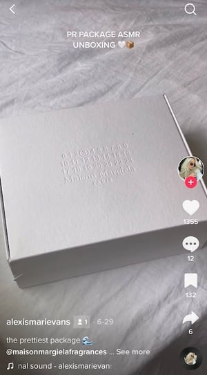 PR package unboxing example on tiktok