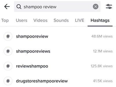 shampoo review hashtag  on tiktok