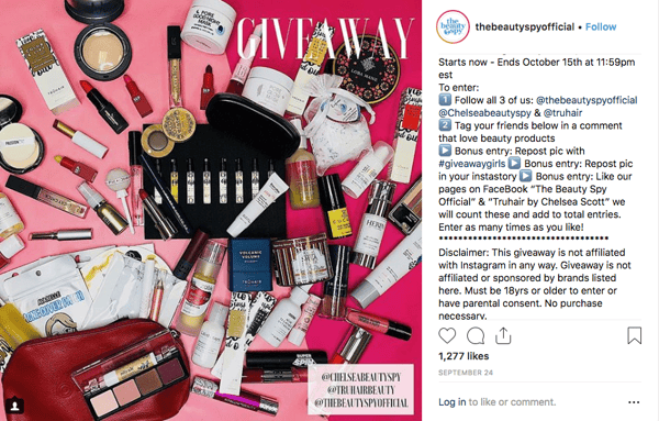 rules of instagram giveaways
