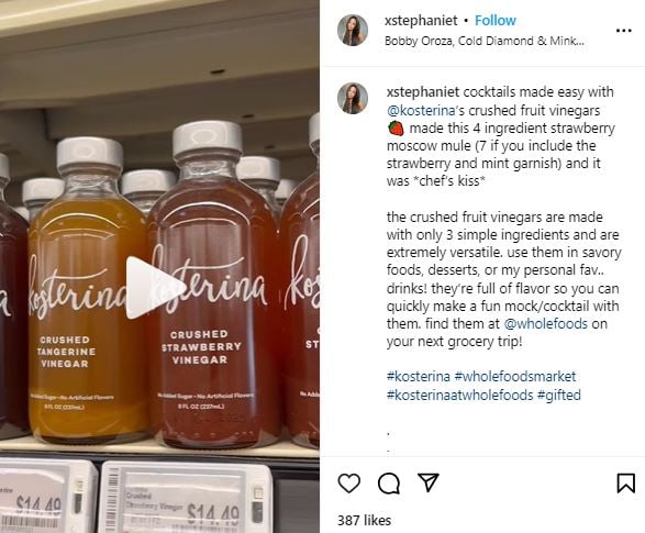 food retail influencer example