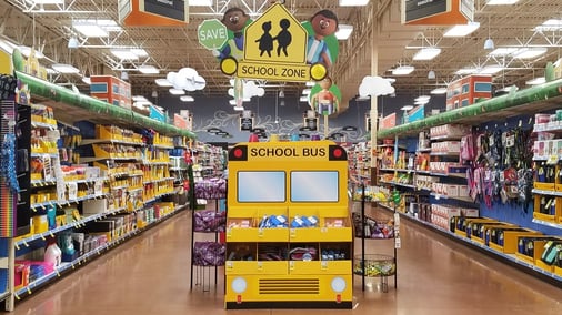 kroger back to school display