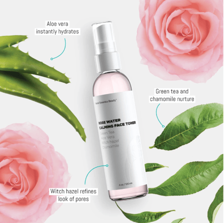 rose water calming face toner herbal dynamics beauty