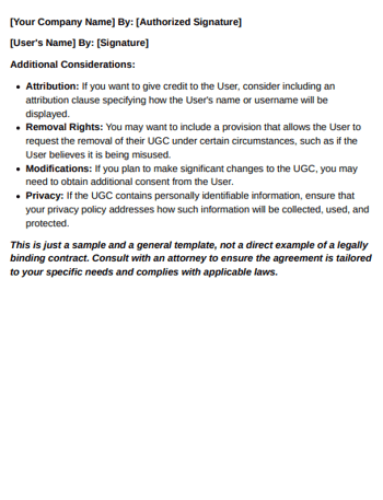 sample ugc rights agreement