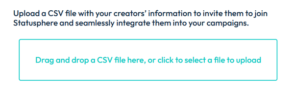 statusphere csv upload option